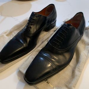Santoni lace up Oxford dress shoes- 11.5 color black